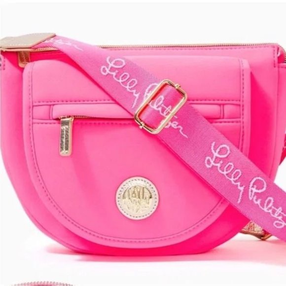 Lilly Pulitzer Handbags - NWT Lilly Pulitzer Aura Pink Crossbody Bag